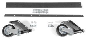 Kit plaque d'usure caoutchou + roues
